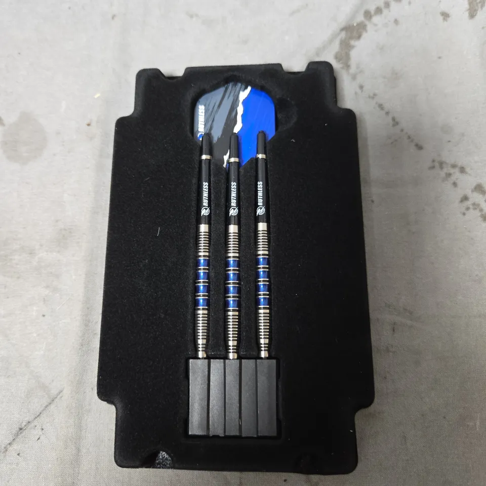 RUTHLESS 23G STEEL TIP DARTS SET – 3 DARTS IN FOAM CASE
