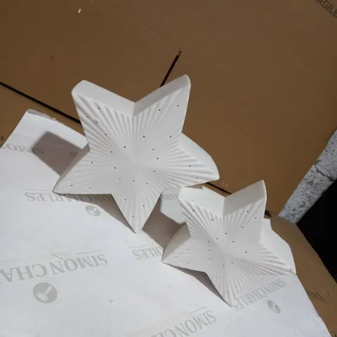 K BY KELLY HOPPEN SET OF LARGE CERAMIC LIGHT UP ORNAMENTS