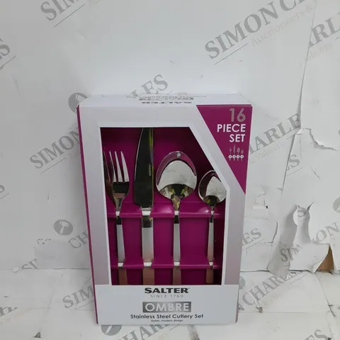 SALTER OMBRE 16 PIECE STAINLESS STEEL CUTLERY SET