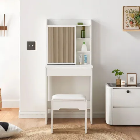 BOXED MONA VANITY DRESSING TABLE SET [SLIDING MIRROR] - COLLECTION ONLY