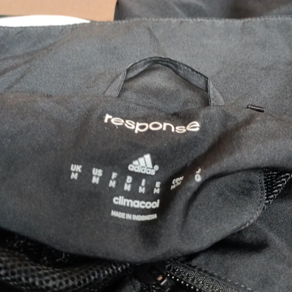 ADIDAS RESPONSE BLACK ZIPPED TOP MEDIUM