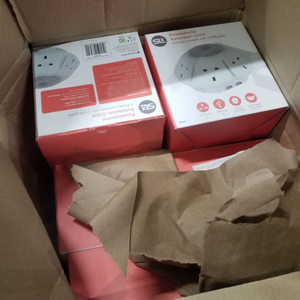 PALLET CONTAINING ASSORTED ELECTRICAL PRODUCTS INCLUDING PAPER THIN INDOOR AERIALS, ALARM CLOCK RADIOS WITH WIRELESS CHARGING & POWERDOME EXTENSION CORDS