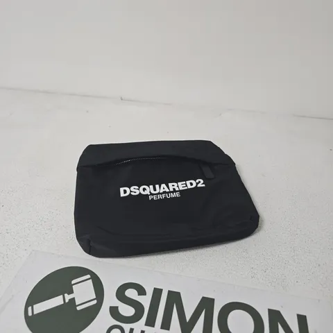 DSQUARED2 PERFUME POUCH – BLACK FABRIC WITH STRAP
