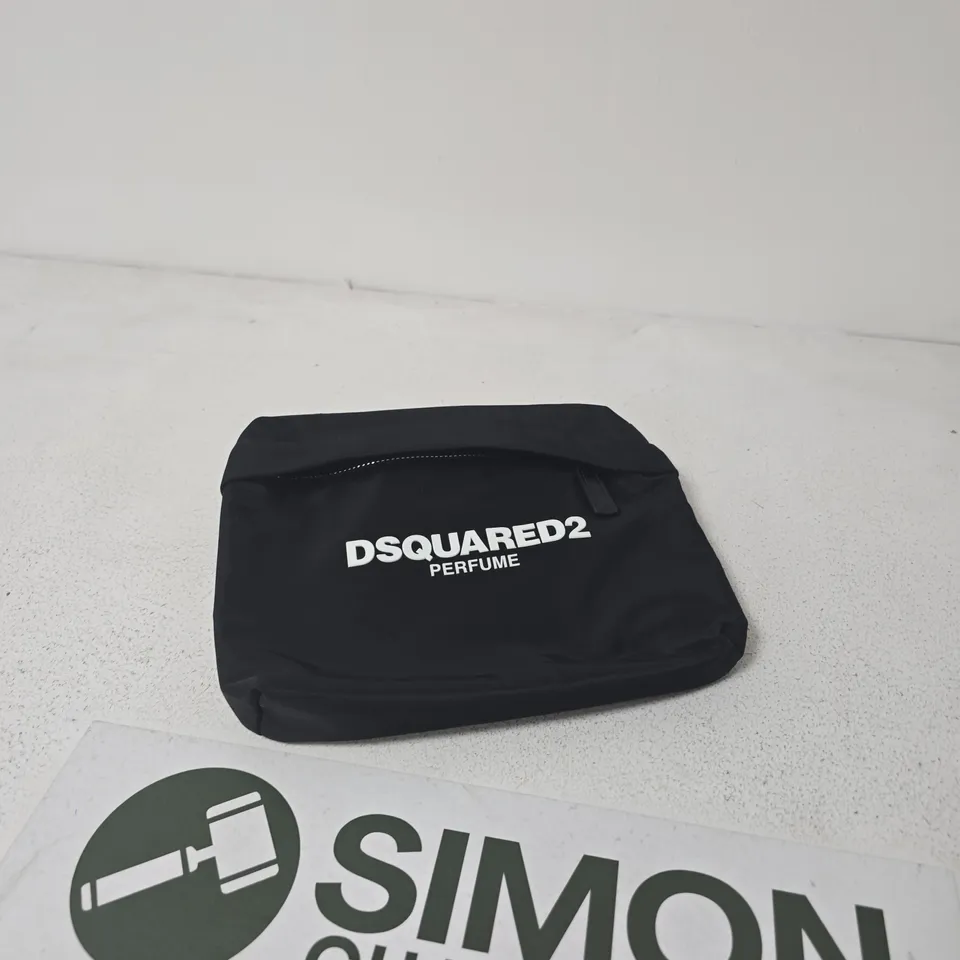 DSQUARED2 PERFUME POUCH – BLACK FABRIC WITH STRAP