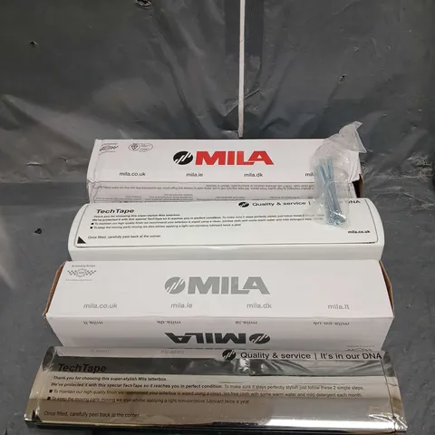 BOXED MILA INTERNAL & EXTERNAL LETTERBOX IN WHITE/STAINLESS STEEL