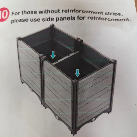 RECTANGULAR PLASTIC RAISED GARDEN BED PLANTER BOX.