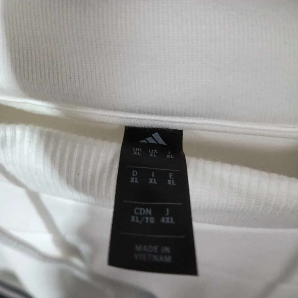 ADIDAS MANCHESTER UNITED HOODIE – WHITE, UK XL (OFFICIAL LICENSED PRODUCT)