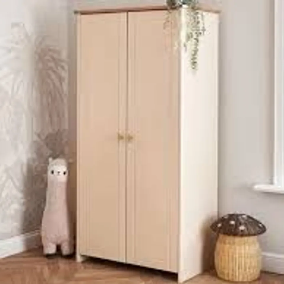 BOXED OBABY EVIE DOUBLE WARDROBE - CASHMERE (3 BOXES)