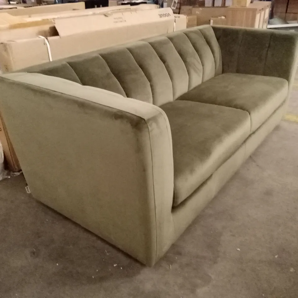 DANETTI VALENTINA 3 SEATER SOFA IN OLIVE GREEN SIGNATURE VELVET