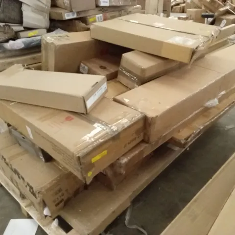 PALLET OF ASSORTED INCOMPLETE DESIGNER FURNITURE PARTS AND PIECES