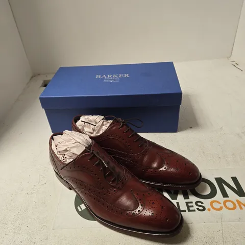 BARKER ENGLAND MEN’S BURGUNDY LEATHER BROGUES UNSPECIFIED SIZE