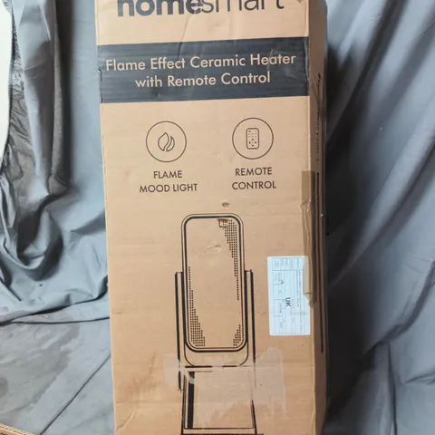 HOMESMART FLAME EFFECT CERAMIC HEATER WITH REMOTE CONTROL – BOXED