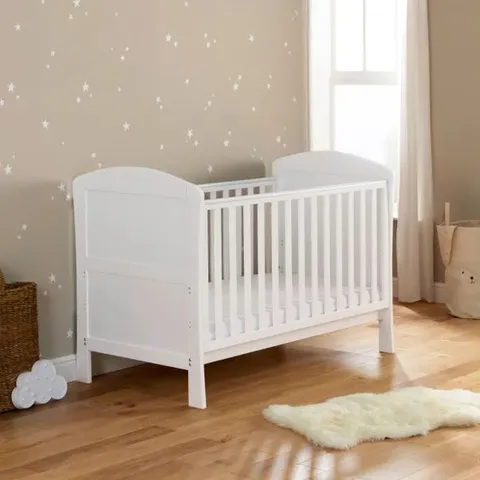 BOXED DUNEKM ASTON DROPSIDE BBM COT BED WHITE (1 BOX)