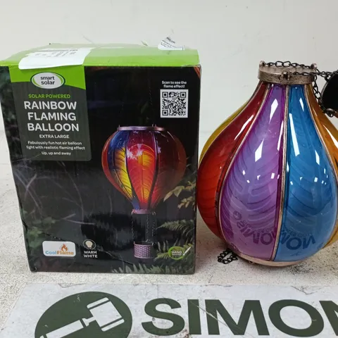 SMART SOLAR RAINBOW FLAMING BALLOON – SOLAR POWERED GARDEN LIGHT