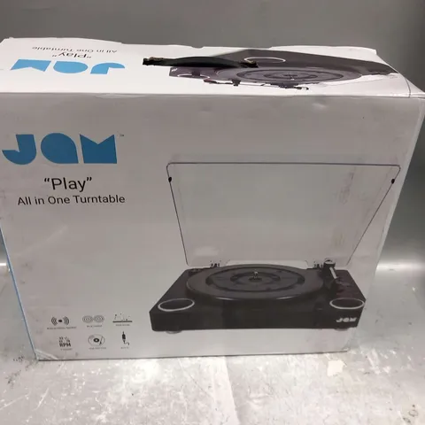 BOXED JAM "PLAY" ALL IN ONE TURNTABLE HX-TTP300BWD-EU2 