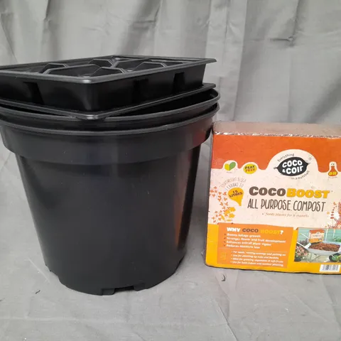 BOXED POT GANG SET OF PLANTERS AND COMPOST