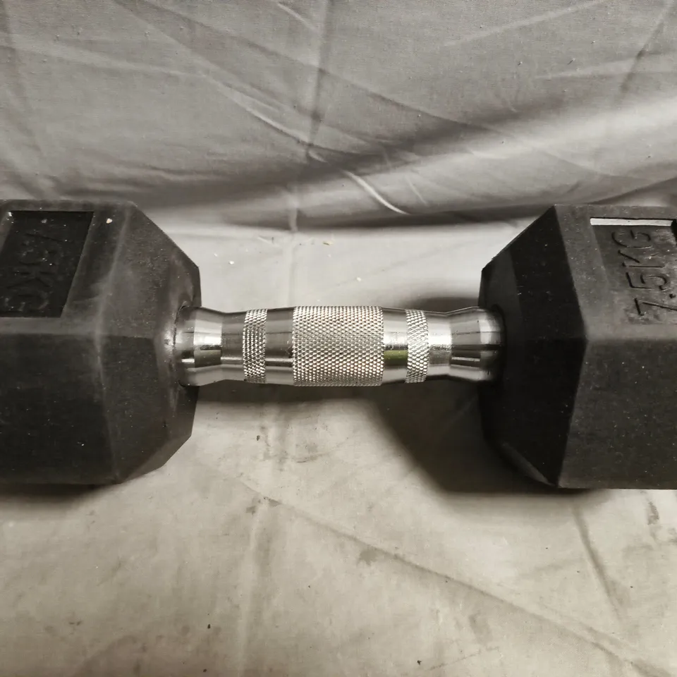 UNBRANDED 7.5KG HEXAGON DUMBBELL