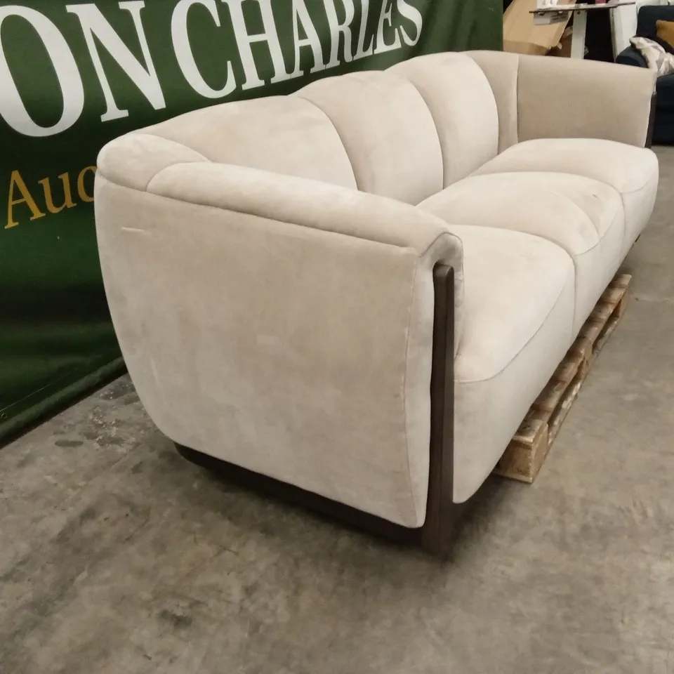 DANETTI TEAGAN CHAMPAGNE FABRIC 3 SEATER SOFA RRP £1799