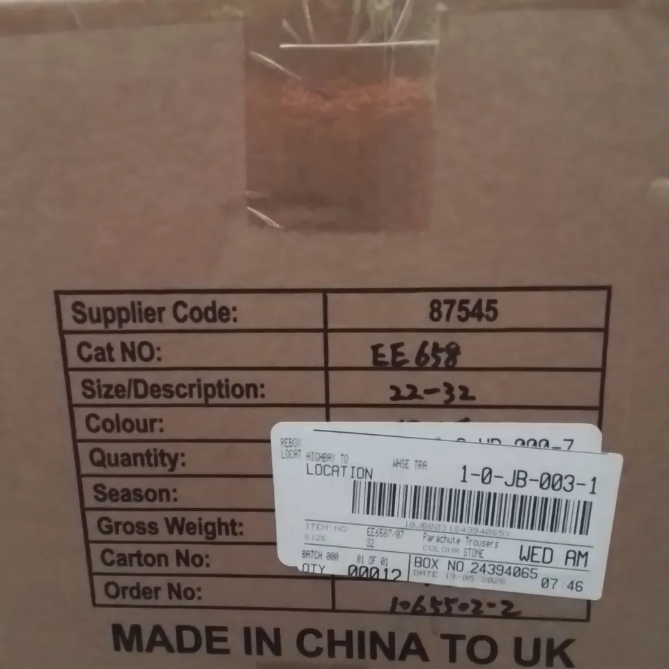 BOXED BRAND NEW APPROXIMATELY 22 JD WILLIAMS PARACHUTE TROUSERS STONE SIZE 22