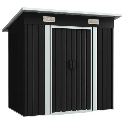 BOXED VIDAXL GARDEN SHED METAL OUTDOOR TOOL STORAGE HOUSE CABIN PATIO TOOL SHED (3 BOXES)