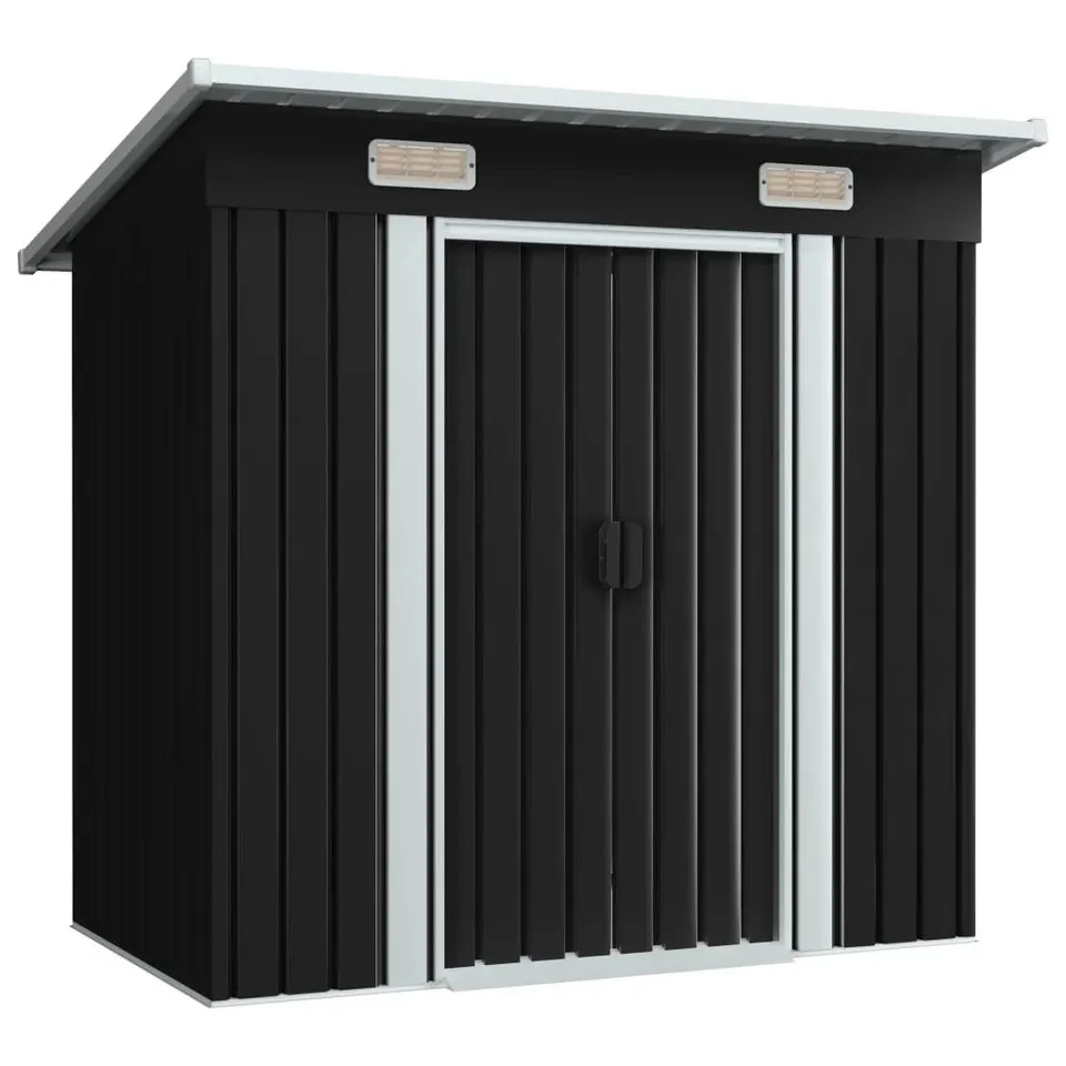 BOXED VIDAXL GARDEN SHED METAL OUTDOOR TOOL STORAGE HOUSE CABIN PATIO TOOL SHED (3 BOXES)