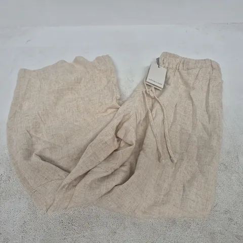 NOBODYS CHILD TADLOW TROUSERS IN CREAM - UK 10