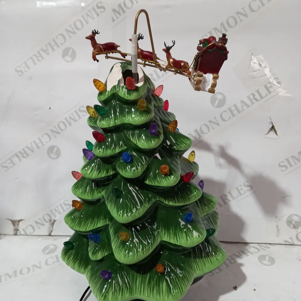 SANTA SLEIGH PRE-LIT CIRCLING CHARACTER NOSTALGIC TREE