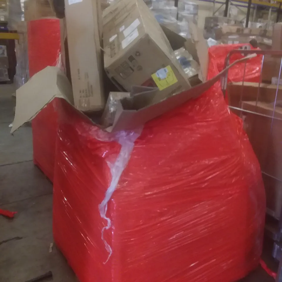 PALLET OF ASSORTED ITEMS INCLUDING CAMPING CHAIR, FOLDING EXERCISE BIKE, AIR MATTRESSES