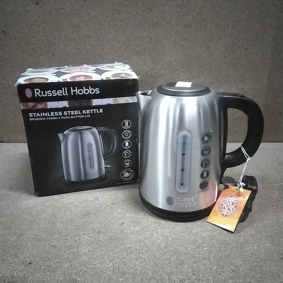 BOXED RUSSELL HOBBS STAINLESS STEEL KETTLE 