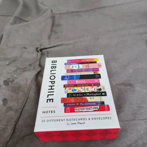 BIBLIOPHILE NOTES: 20 NOTECARDS & ENVELOPES – JANE MOUNT, BOXED SET