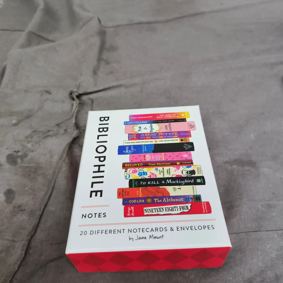 BIBLIOPHILE NOTES: 20 NOTECARDS & ENVELOPES – JANE MOUNT, BOXED SET