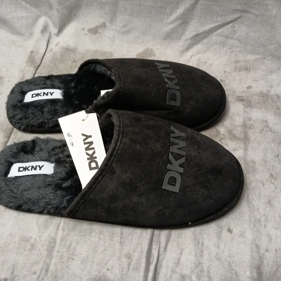 DKNY MEN'S SLIPPER MULE – BLACK, UK 9-10 (EU 43-44)