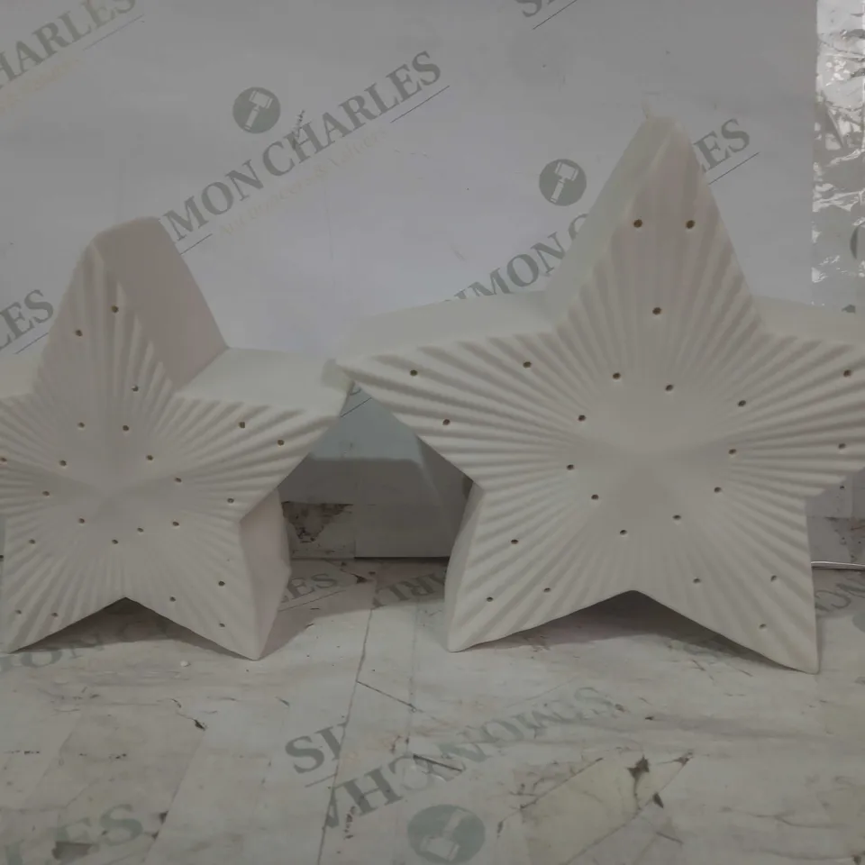OUTLET K BY KELLY HOPPEN SET OF 2 LIGHT UP ORNAMENTS - STARS