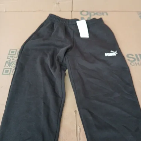 PUMA MEN'S BLACK SWEATPANTS WITH LOGO – SIZE S 
