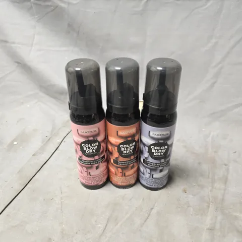 APPROXIMATELY 20 ASSORTED MATRIX BLOW DRY SPRAYS TO INCLUDE ROSE BLONDE, CARAMEL BLONDE, PLATINUM SILVER, ETC - COLLECTION ONLY