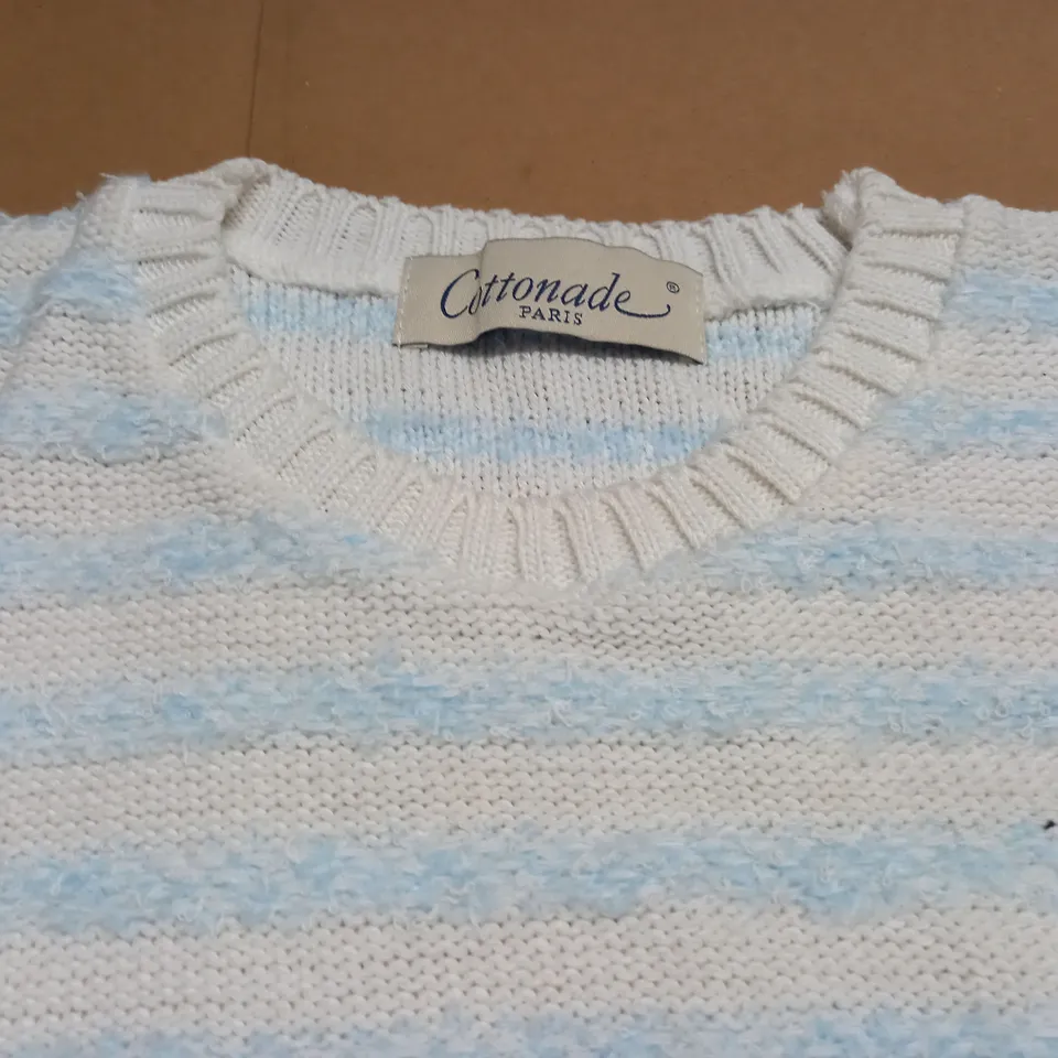 LARGE QUANTITY OF ASSORTED AS NEW COTTONADE KNITTED JUMPERS - SIZE UNSPECIFIED