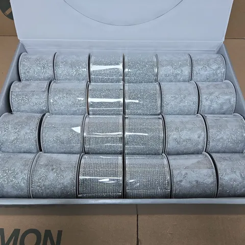 BOXED GISELA GRAHAM CHRISTMAS THEMED PRESENT RIBBONS - 24 RIBBONS