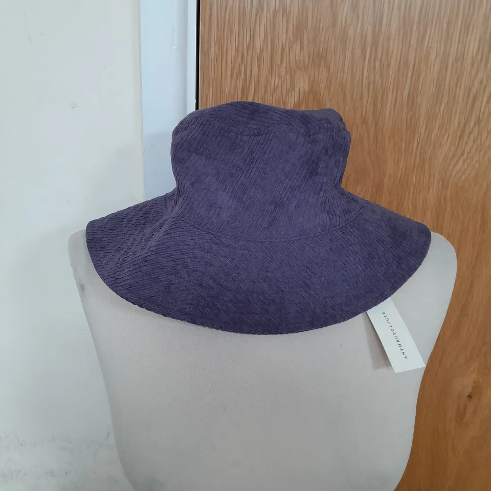 ANTHROPOLOGIE RIBBED BUCKET HAT IN PURPLE ONE SIZE