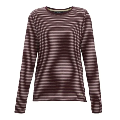 BRAND NEW REGATTA WOMENS FEDERICA BREATHABLE LONG SLEEVE T-SHIRT IN FIG - 8