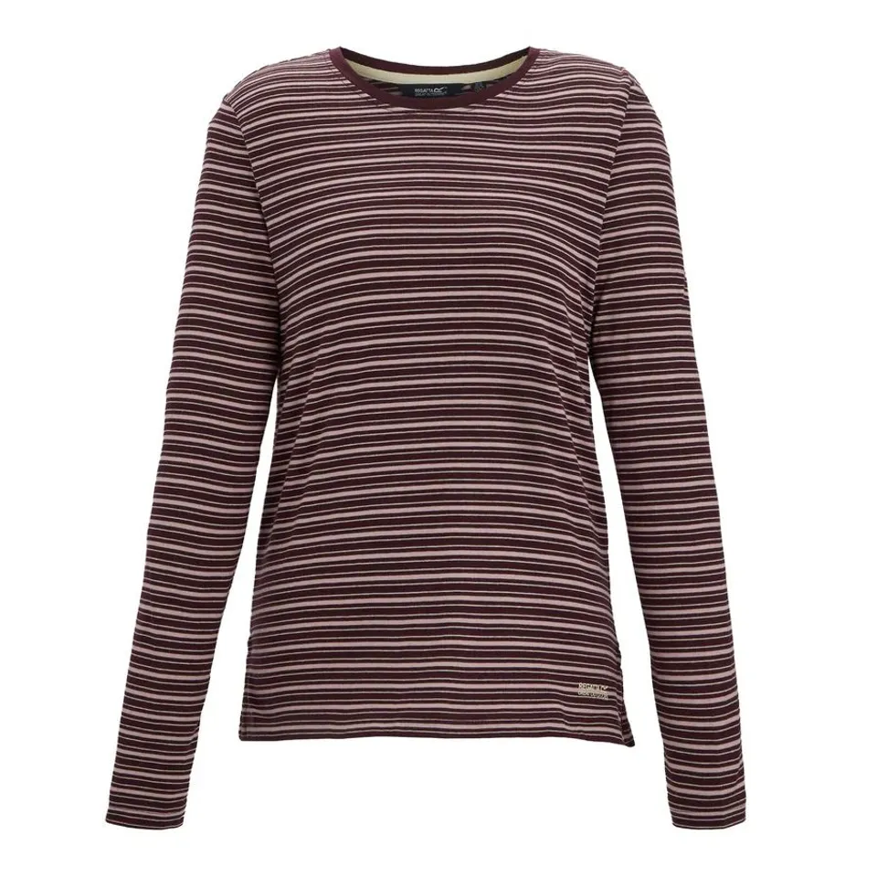 BRAND NEW REGATTA WOMENS FEDERICA BREATHABLE LONG SLEEVE T-SHIRT IN FIG - 8