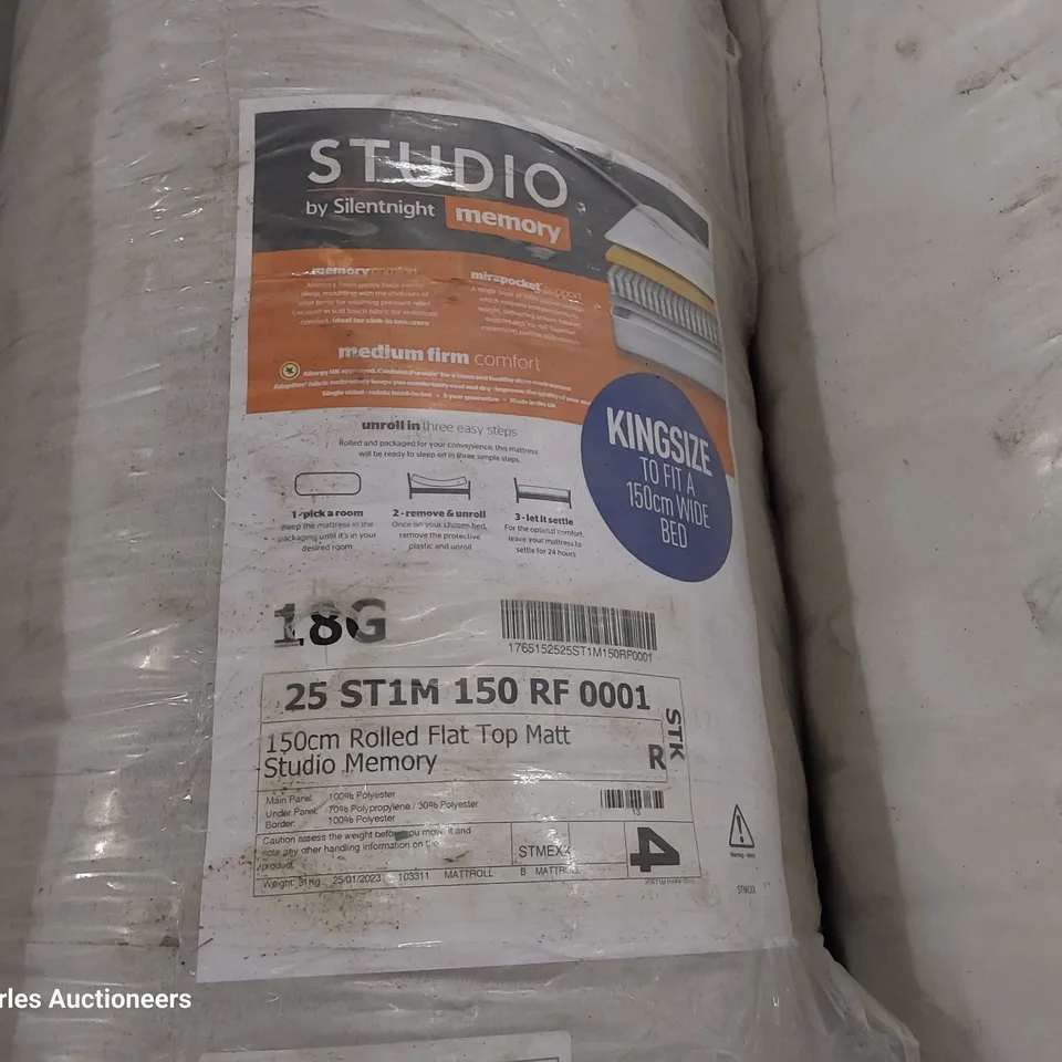 BAGGED & ROLLED SILENTNIGHT 5' KINGSIZE STUDIO MATTRESS 
