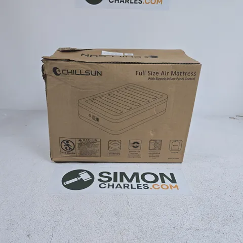 BOXED CHILLSUN FULL SIZE AIR MATTRESS