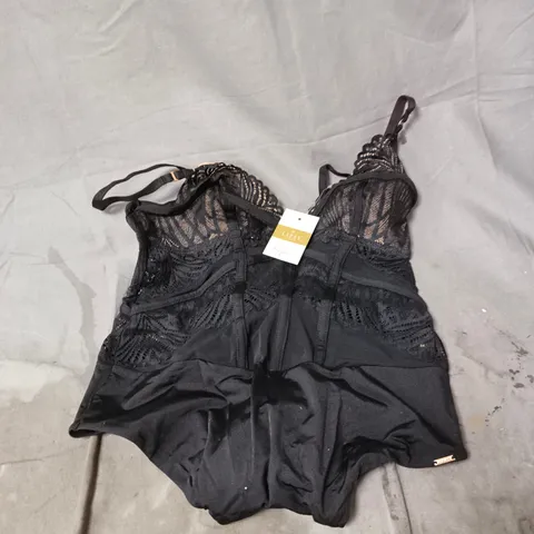 LIPSY BLACK LACE BODYSUIT – WOMEN'S LINGERIE (TAG ATTACHED), SIZE 10
