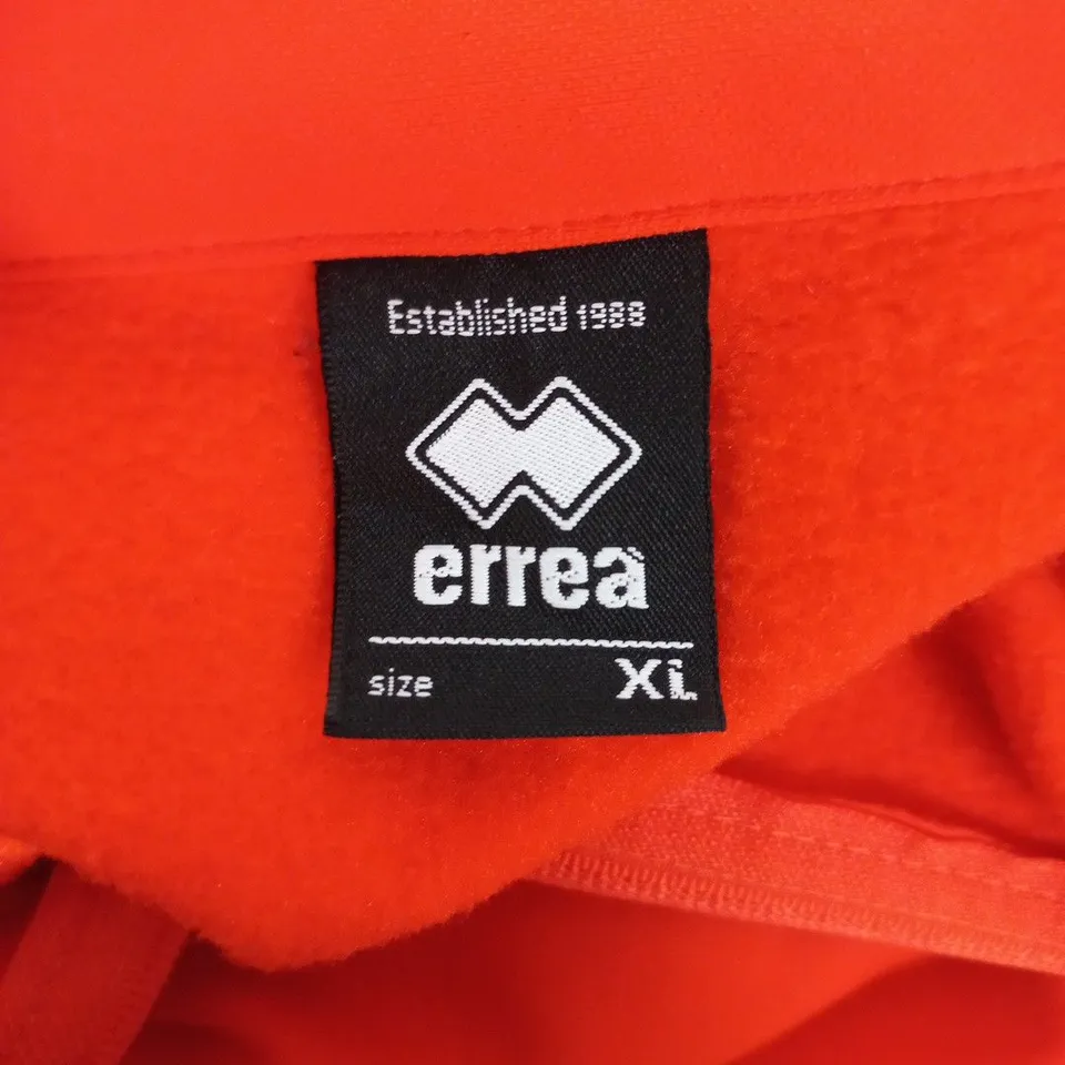 ERREA ORANGE TRAINING TOP WITH CLUB CREST – SIZE XL (MEN'S)