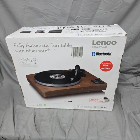 LENCO LBTA-165WD FULLY AUTOMATIC TURNTABLE WITH BLUETOOTH – BOXED