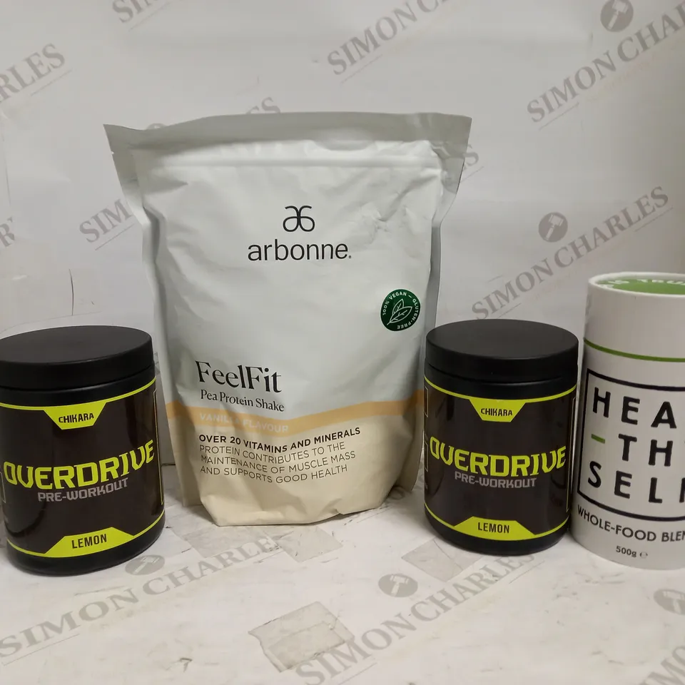 LOT OF 4 PROTEIN POWDER ITEMS (2.3KG TOTAL)