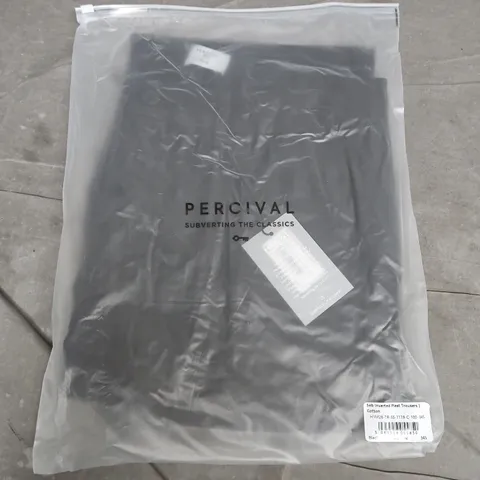 BAGGED PERCIVAL SEB INVERTED PLEAT TROUSERS IN BLACK - 34S
