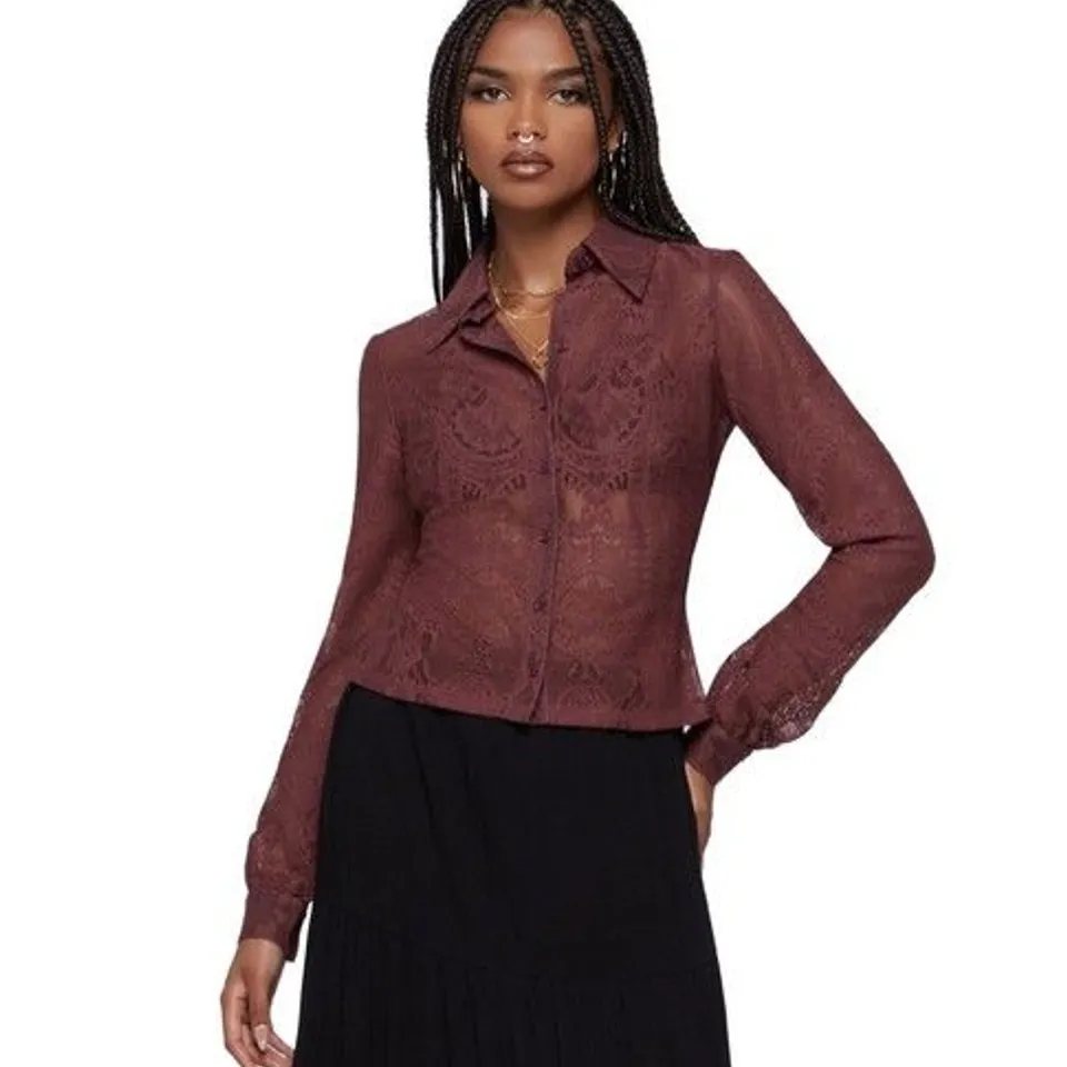 KILLSTAR LILITH'S GARDEN SHIRT IN BROWN - XL