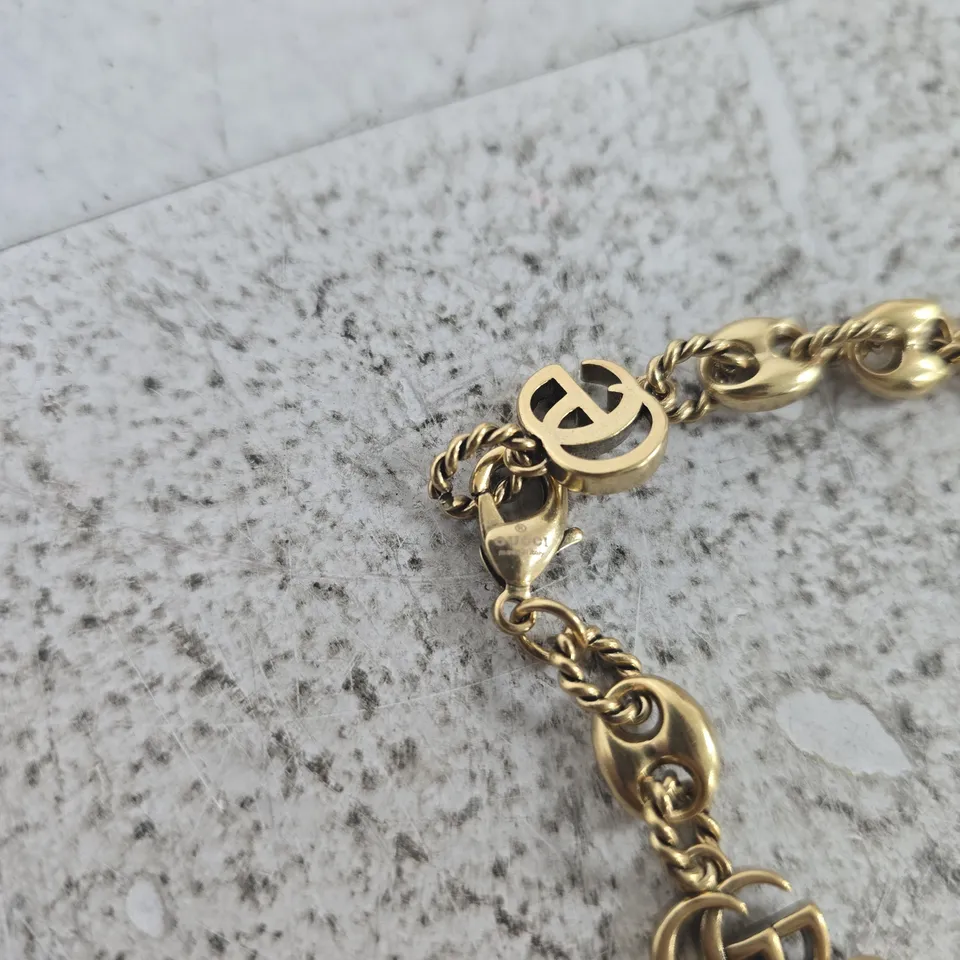 GUCCI INTERLOCKING GG GOLD-TONE BRACELET/NECKLACE