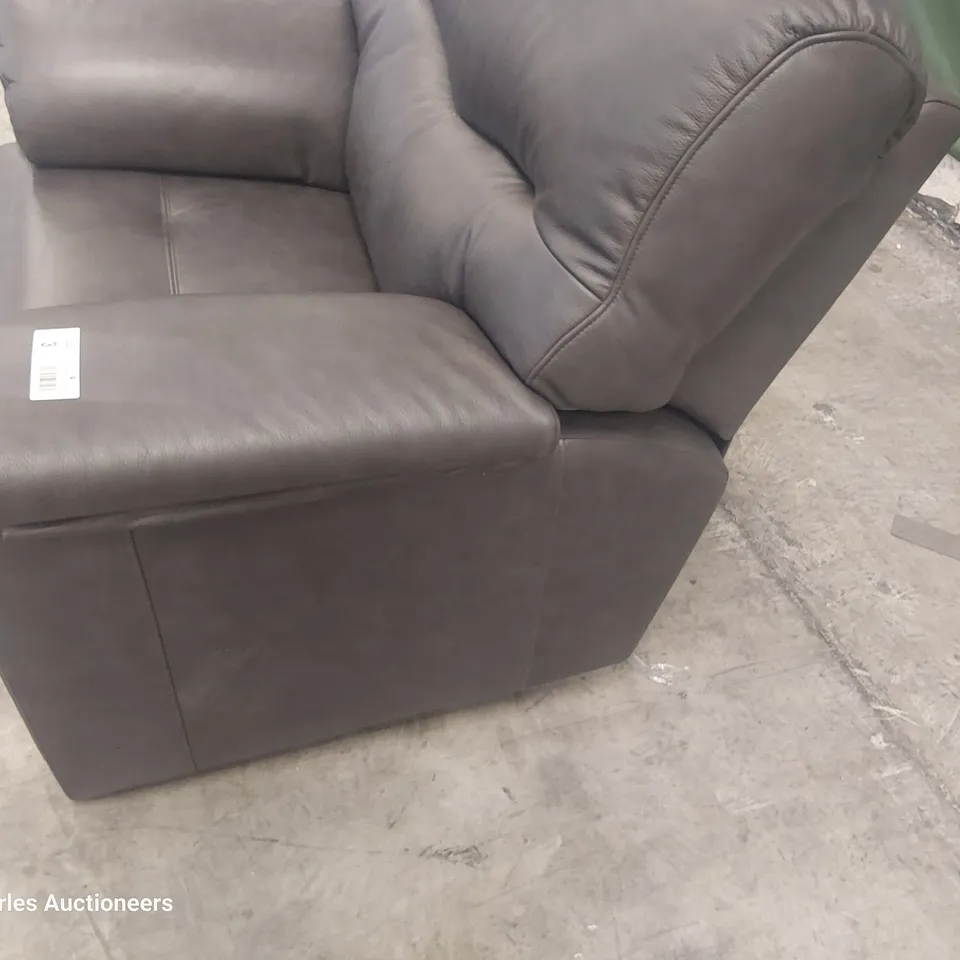 QUALITY BRITISH DESIGNER G PLAN STRATFORD POWER RECLINING EASY CHAIR REGENT CHARCOAL LEATHER 